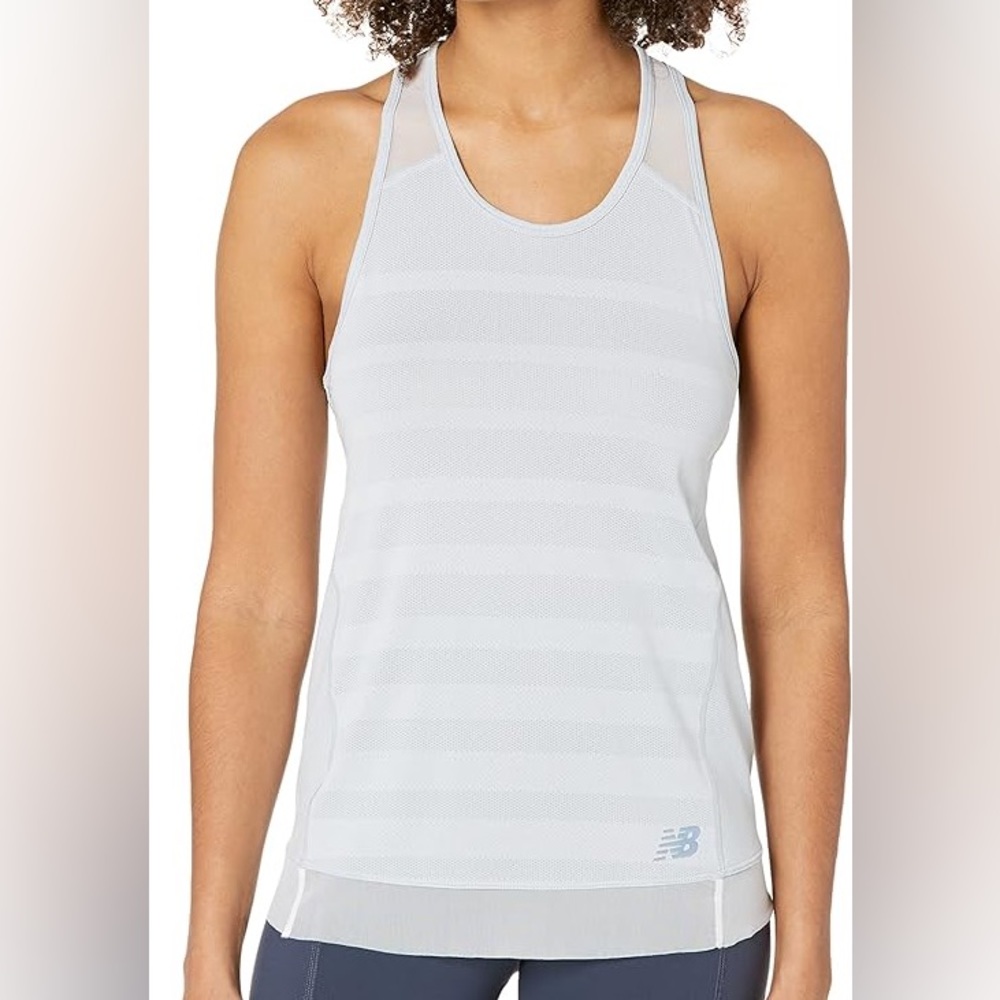white racer back performance tank